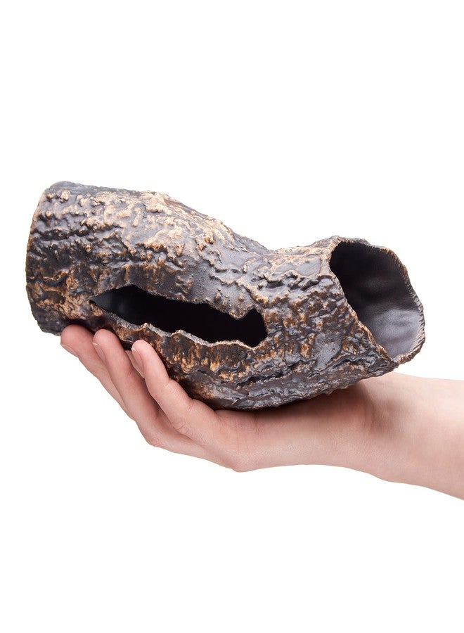 Plecoceramics زينة سيراميكية كبيرة على شكل كهف لتربية سمك البليكو، مناسبة لأحواض السمك (قطعة واحدة من جذع الشجرة) - Image 3
